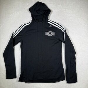 Adidas Running State Hooded Pullover Jacket Black White Men's Medium Gameday